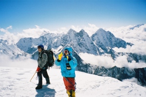 Simon and Makalu on summit