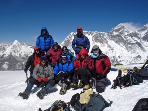 Derek`s summit photo with Everest in the background