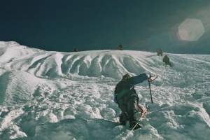Ama Dablam`s summit snow flutings (photo Ken Tranter)
