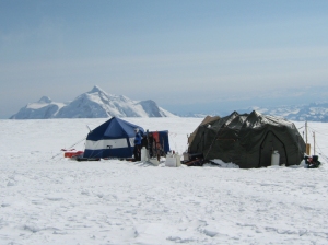 Medical tent on the left and the Ranger tent on right - Camp 4