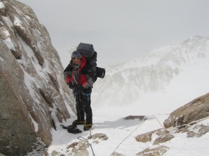 Setting off down the fixed line at Washburn`s Thumb