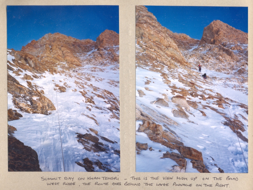 Summit day on the west ridge of Khan Tengri