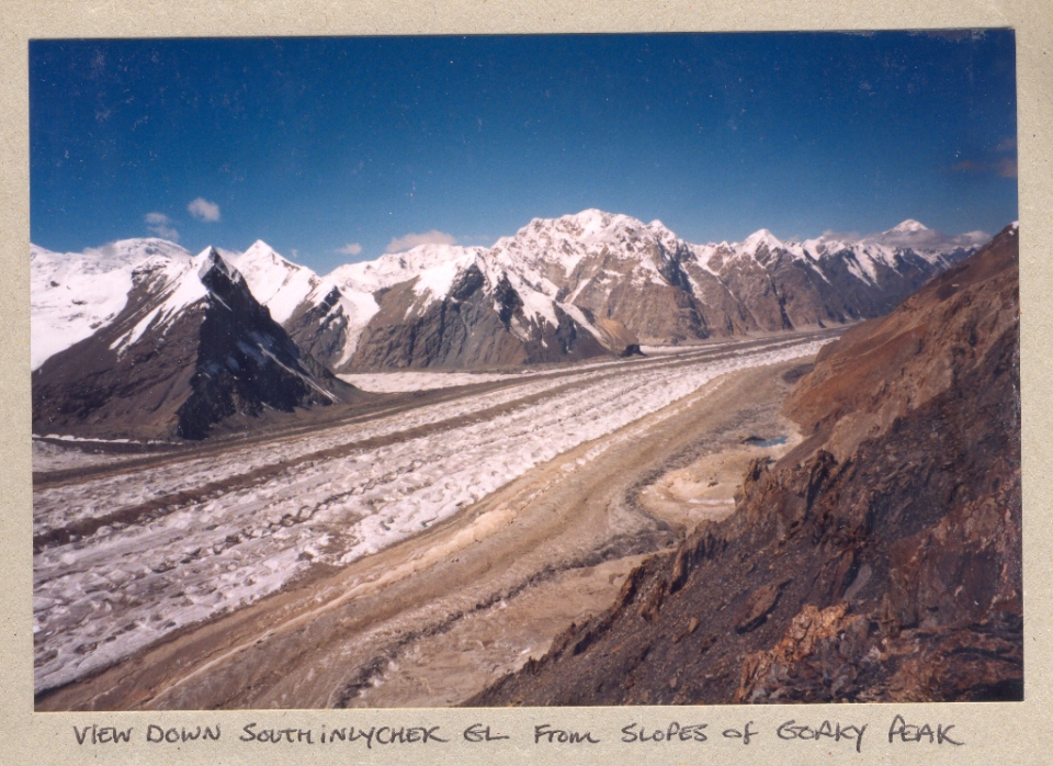 South Inlychek Glacier from slopes of Gorky Peak