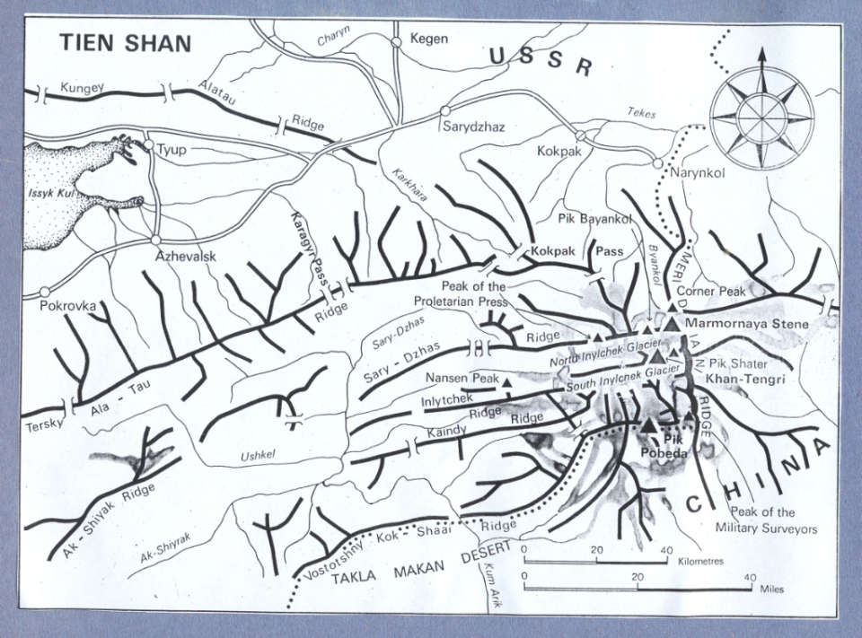 Khan Tengri area map
