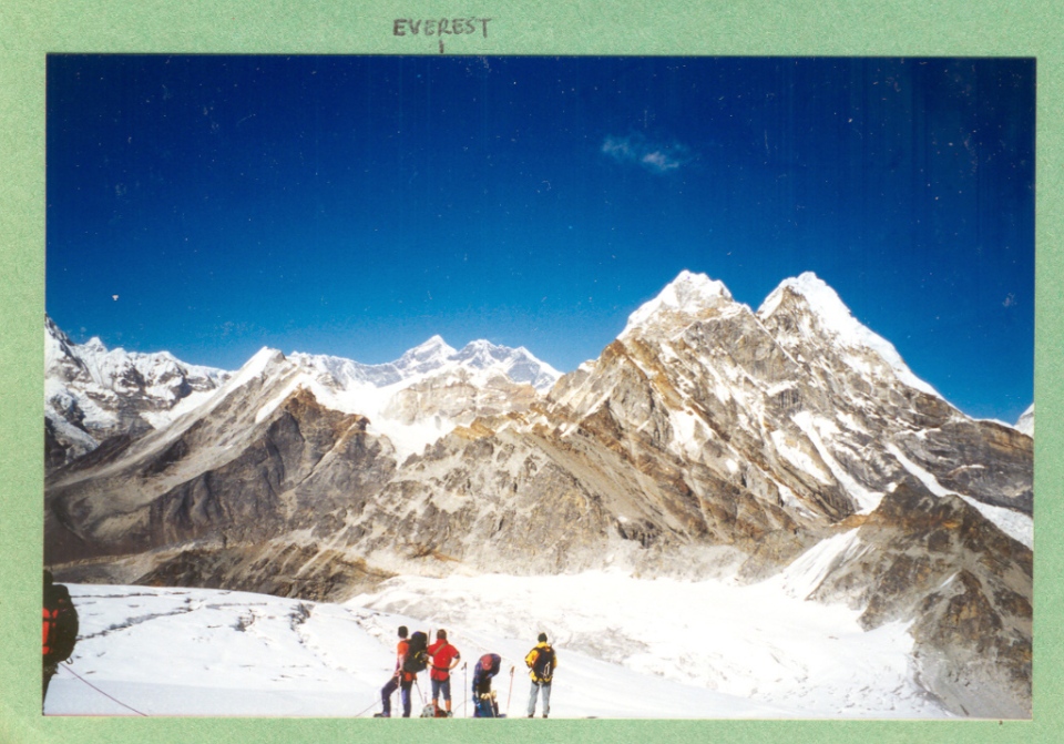 Everest in the far distance from Mera Peak
