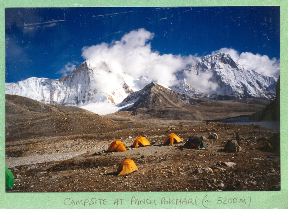 Panch Pokri camp at about 5200m