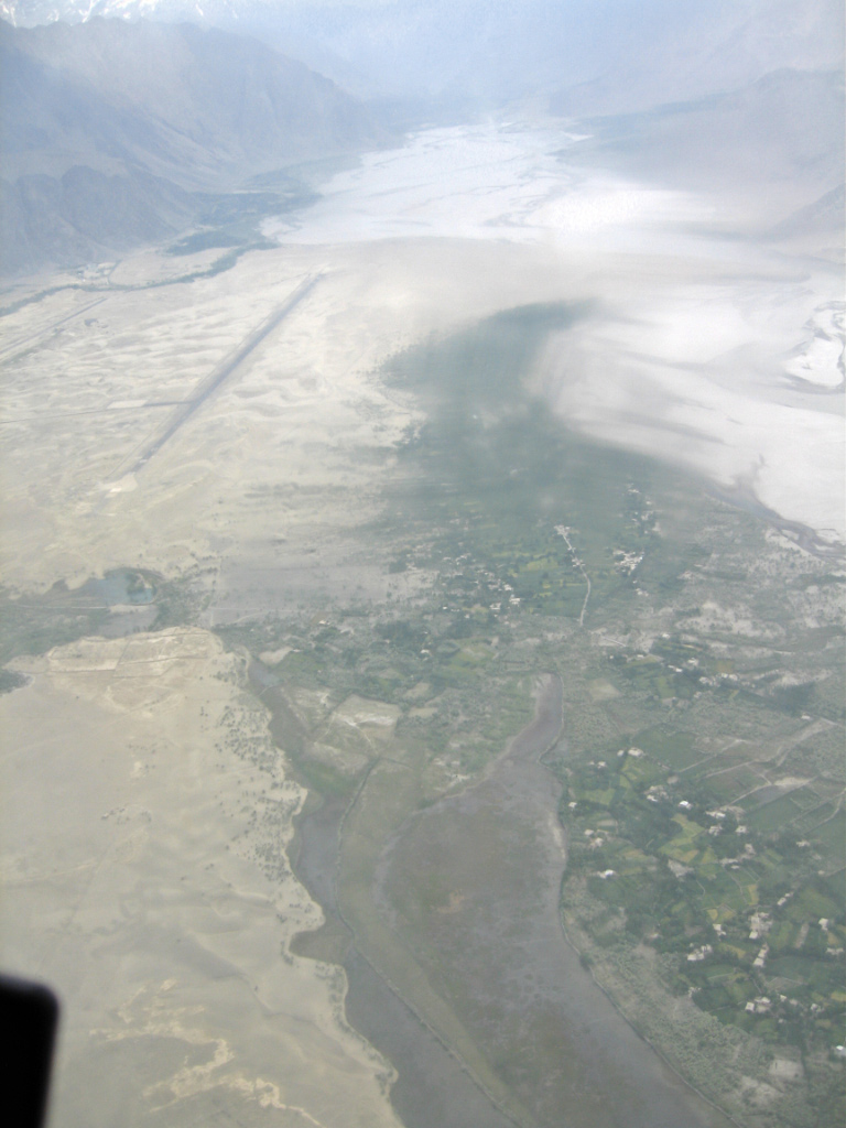 Skardu - runway on the left