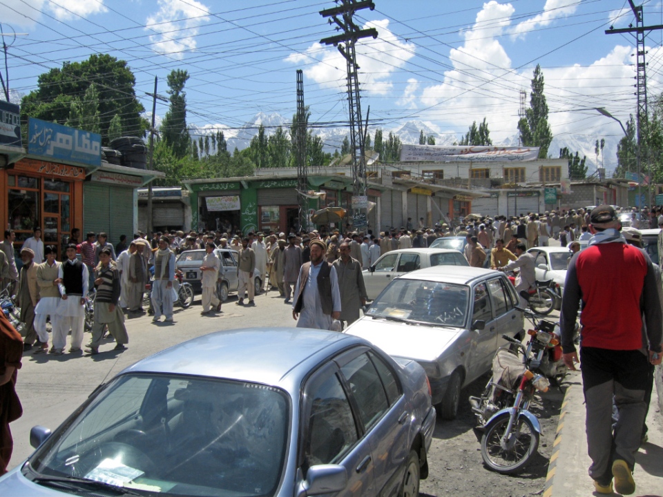 Skardu after Friday prayers at the Mosque