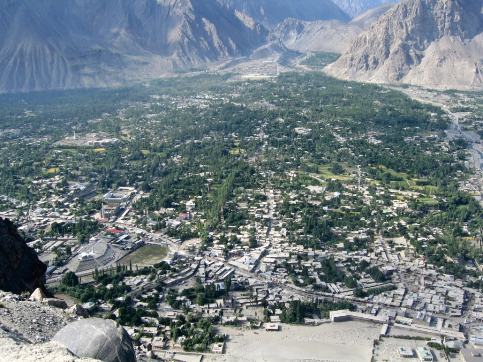 Skardu looks surprisingly big from above