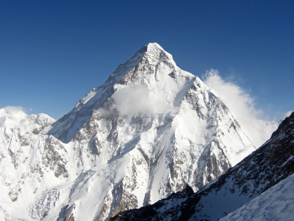K2 from Camp 3 on Broad Peak
