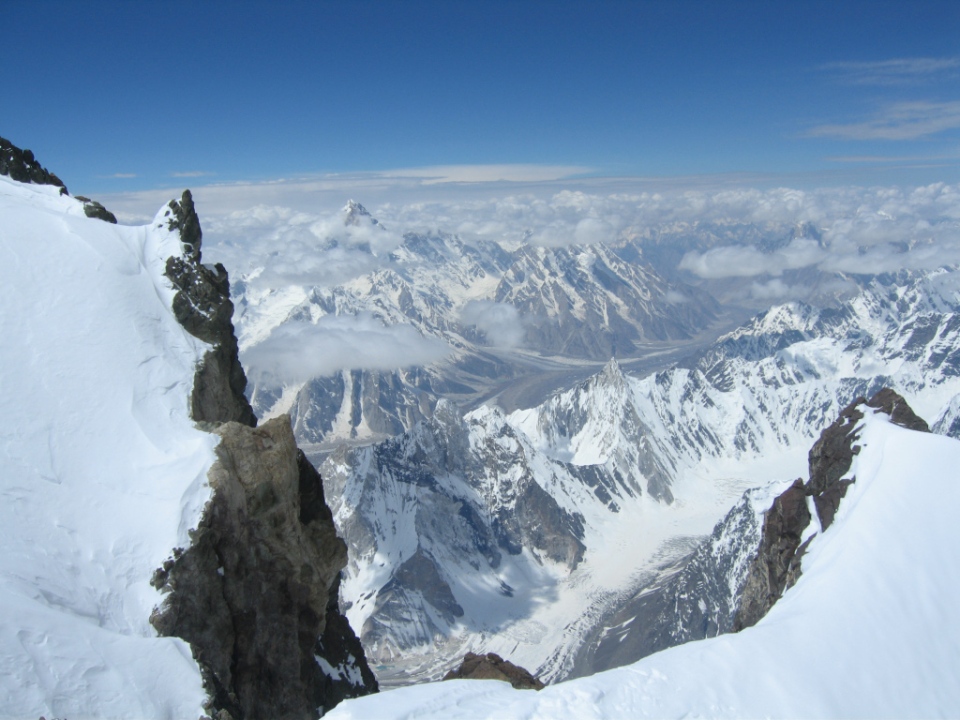 Looking East into China from the Broad Peak Col