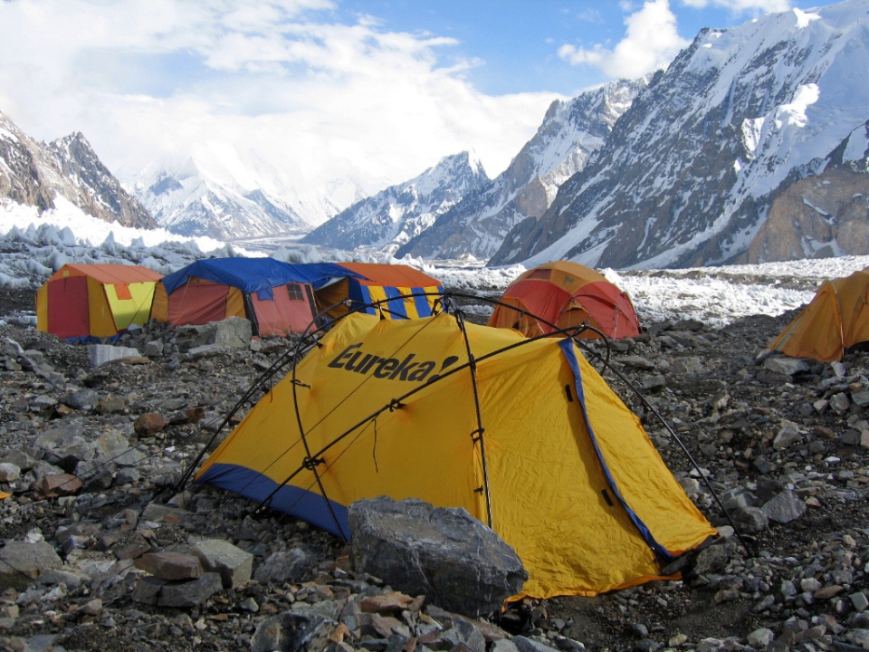 Four of the Broad Peak team now moved to K2 base camp