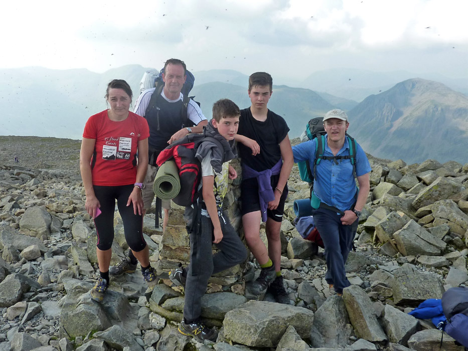 Scafell Pike and swarms of flying insects