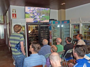 Watching the Paris-Roubaix cycle race at Tolo`s