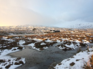 Early morning sun on Corrour Station