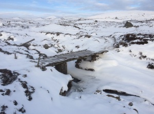 Frozen moors on the way to Meall a Bhealaich