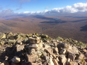 Looking over to Rannock moor to the Kingshouse Hotel and the A82 road