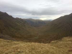 Looking back down the Lairig Eilde from the col
