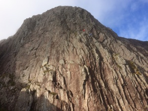 Climbers on Agags Groove (Rannoch Wall)